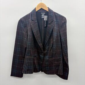 Soho Apparel Ltd. Womens Size Medium Plaid Long Sleeve Blazer Suit Jacket Career